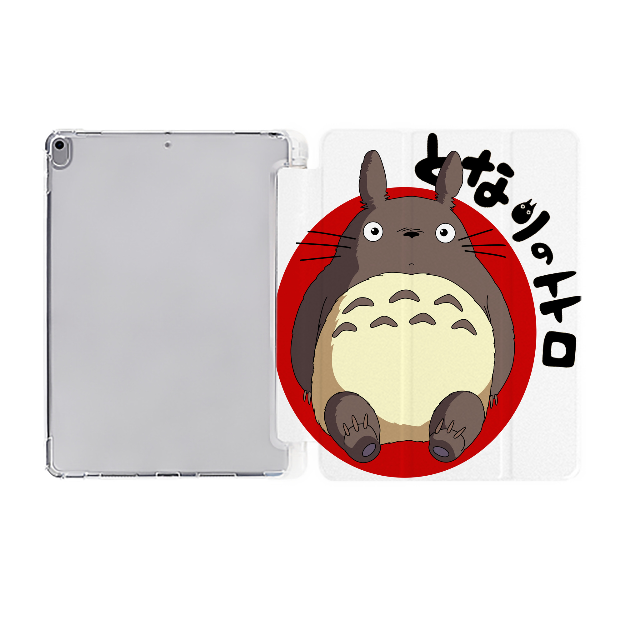 （画像用） となりのトトロ 草壁メイ 草壁サツキ My Neighbor Totoro Satsuki Kusakabe Mei Kusakabe IPad ケース ペン収納付き 三つ折りスタンド PUレザー×シリコン 対応機種9.5/10.5/10.9インチ